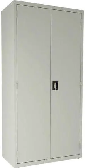 Lorell 4-shelf Steel Janitorial Cabinet - 36" x 18" x 72" - 4 x Shelf(ves) - Hinged Door(s) - Locking System, Welded, St Lorell 4-shelf Steel Janitorial Cabinet - 36" x 18" x 72" - 4 x Shelf(ves) - Hinged Door(s) - Locking System, Welded, St