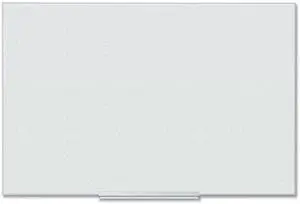 Floating Glass Ghost Grid Dry Erase Board, 36 x 24 Inches, White Frosted Surface, Frameless UBR2798U0001