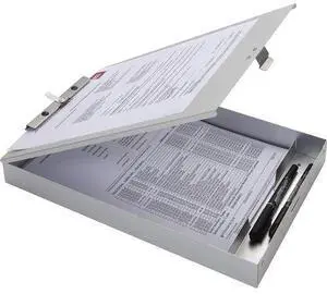Business Source Form Holder Storage Clipboard, Letter Size, Silver