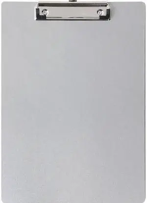 Business Source Aluminum Clipboard - 8 1/2" x 11" - Low-profile - Aluminum - Silver - 1 Each