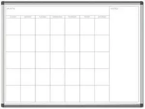 PINIT Magnetic Dry Erase Calendar Board, 48 x 36 Inches, Silver Aluminum Frame UBR2903U0001