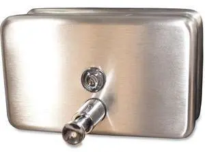 Genuine Joe Liquid Soap Dispenser Horizontal 40oz Cap Stainless Steel 85146