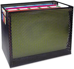Artistic Urban Collection Punched Metal Desktop File 13 x 5 3/4 x 10 3/4 Black