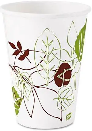 Dixie 2342PATHDX 12 oz, 500/Carton Pathways Paper Hot Cups