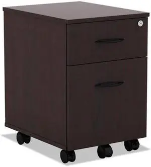 Alera - VABFMY - Alera Valencia Series Mobile B/F Pedestal, 14 7/8w x 19 1/8d x 22 7/8h, Mahogany