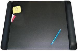 Artistic Executive Desk Pad with Leather-Like Side Panels 24 x 19 Black 413841