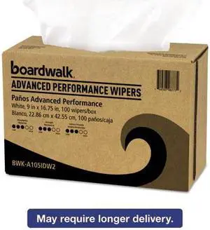 Boardwalk - BWK-A105IDW2 - Sontara Wipers, White, 9 x 16 3/4, 10 Pack Dispensers of 100, 1000/Carton