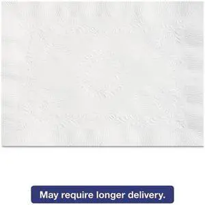 Hoffmaster TC8704472 Anniversary Embossed Scalloped Edge Tray Mat, 14 x 19, White, 1000/Carton