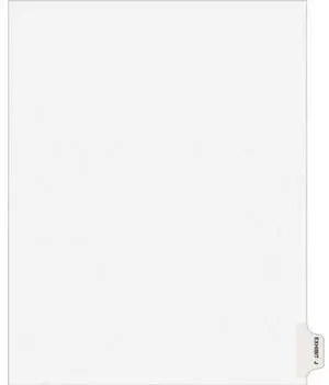 Avery-Style Preprinted Legal Side Tab Divider Exhibit J Letter White 25/Pack