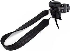 Perri's Leathers CSL-03 Garment Leather Camera Strap,Black Padded Quilted Stitch