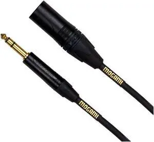 Mogami 50' Gold 1/4" TRS Male to 3-Pin XLR Male Balanced Quad Patch Cable