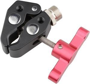 CAMVATE Super Clamp Crab Pliers Clip w/ 1/4"-20 to 5/8"-27 Screw, Red T-Handle