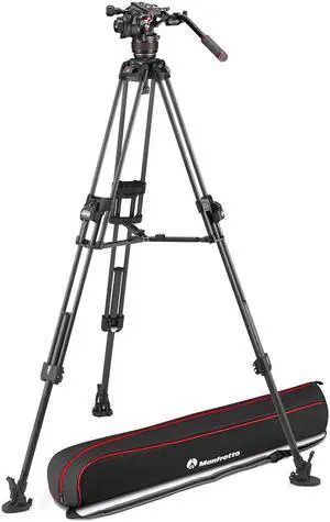 Manfrotto Nitrotech 608 Fluid Head, 645 FAST Twin CF Tripod #MVK608TWINFCUS