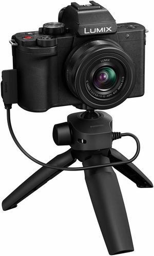 Panasonic Lumix DC-G100 Camera Black with G Vario 12-32mm Lens & Tripod/Grip
