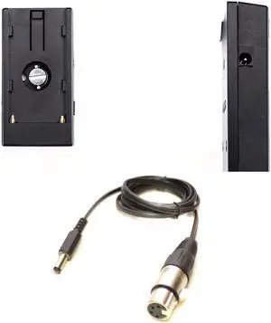 Bescor L Series NPF Battery Plate Converts Battery to 12vdc 25W with Adapter