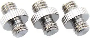 CAMVATE 3/8"-16 Male to 3/8"16 Male Thread Screw Adapter for DSLR Flash Tripod Light Stand, 3-Pack