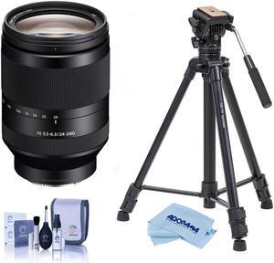 Sony FE 24-240mm F3.5-6.3 OSS E-Mount Camera Lens /Slik Sprint Pro III BH Tripod