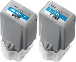 Canon 2 Pack PFI-1000 C Cyan LUCIA PRO ink for imagePROGRAF PRO-1000
