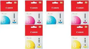 Canon 2 Pack CLI-8 3-Color Ink Kit with Cyan, Magenta & Yellow Inks for Select PIXMA iP, MP, MX, Pro Series Printers