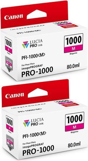 Canon 2 Pack PFI-1000M Magenta LUCIA PRO ink for imagePROGRAF PRO-1000