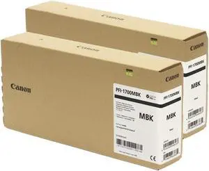 Canon Canon PFI-1700 Pigment Ink Tank (2-Pack, Matte Black) in Retail Packaging