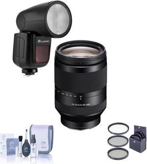 Sony FE 24-240mm F3.5-6.3 OSS E-Mount Lens - Bundle With Flashpoint R2 Flash