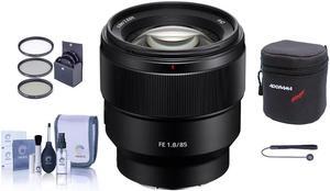 Sony FE 85mm F1.8 E-Mount Lens With free Accessory Bundle #SEL85F18/2 A