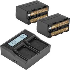 Green Extreme 2x NP-F970 7.2V 56.2Wh Li-Ion Batteries, Bundle with Green Extreme Dual Charger Kit