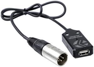 Remote Audio 2' 4-Pin XLR Male to USB Power Cable, 5VDC, 3A Max Output #CAX4MUSB