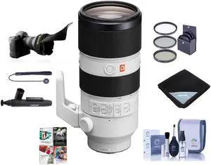 Sony FE 70-200mm f/2.8 GM (G Master) OSS E-Mount Lens - Bundle With 77mm Filter Kit, Flex Lens Shade, Cleaning Kit, Lens Wrap,  Lens Cleaner, Capleash, PC Software Package