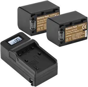 Green Extreme Green Extreme 2x NP-FV70 7.4V 12.95Wh Batteries - Bundle with Green Extreme Compact Smart Charger,  Green Extreme Charger Plate