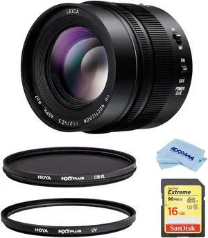 Panasonic Lumix G Leica DG Nocticron 42.5mm f/1.2 Asph, POWER OIS Lens W/Filters
