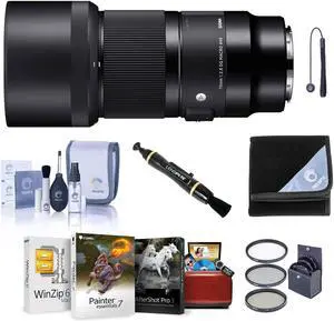 Sigma 70mm f/2.8 DG ART Macro Lens for L Mount, Bundle with ProOptic 49mm Filter Kit, Lens Cleaner, Lens Wrap, Cleaning Kit, Lens Cap Tether, Mac Software Kit