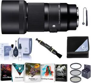 Sigma 70mm f/2.8 DG ART Macro Lens for L Mount, Bundle with ProOptic 49mm Filter Kit, Lens Cleaner, Lens Wrap, Cleaning Kit, Lens Cap Tether, PC Software Kit