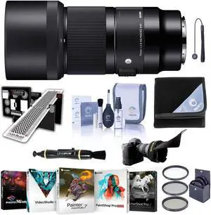 Sigma 70mm f/2.8 DG ART Macro Lens for L Mount, Bundle with ProOptic 49mm Filter Kit, SpyderLensCal Calibration Aid, Software Kit, Flex Lens Shade, Lens Cap Tether, Cleaning Kit