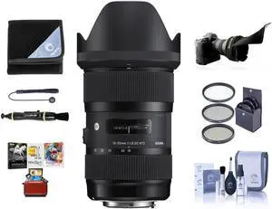 Sigma 18-35mm f/1.8 DC HSM ART Lens for Nikon F, Bundle with ProOptic 72mm Filter Kit, Flex Lens Shade, Cleaning Kit, Cap Tether, Lens Wrap, LensPen Lens Cleaner, Mac Software Kit