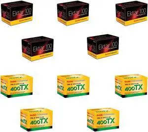 Kodak 5x Ektar 100 Color Negative Film 35mm 36 With 5x Kodak Tri-X Pan 400