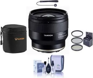 Tamron 20mm f/2.8 DI III OSD Lens for Sony FE, Bundle with ProOptic 67mm Filter Kit, Cleaning Kit, Lens Cap Tether, Lens Pouch