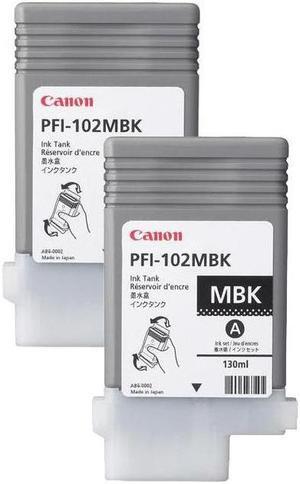 Canon 2x PFI-102MBK Ink Tank, iPF500/600/700, Matte Black #0894B001AA 2