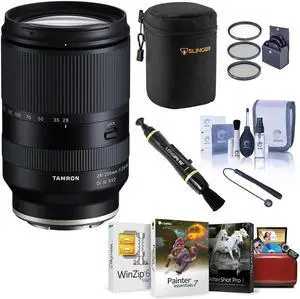 Tamron 28-200mm f/2.8-5.6 Di III RXD Lens for Sony E, Bundle with ProOptic 67mm Filter Kit, Mac Software Kit, Cleaning Kit, Lens Cap Tether, Lens Cleaner