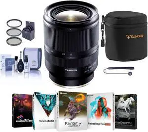 Tamron 17-28mm f/2.8 Di III RXD Lens for Sony E, Bundle with ProOptic 67mm Filter Kit, Cleaning Kit, Lens Cap Tether, PC Software Kit, Lens Pouch