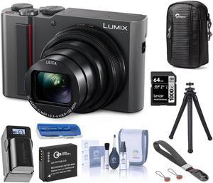 Panasonic Lumix DMCZS200 Digital Camera Silver With Premium Accessory Bundle