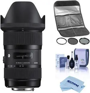 Sigma 18-35mm f/1.8 DC HSM ART Lens for Canon EF, Bundle with Hoya 72mm Filter Kit II, Cleaning Kit, Cleaning Cloth