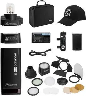 Flashpoint Flashpoint eVOLV 200 Pro TTL Pocket Flash Round Head Pro Kit