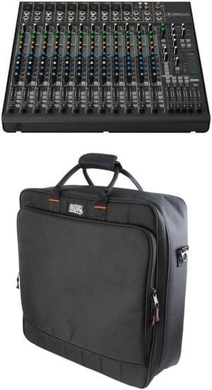 Mackie 16-Channel Compact 4-Bus Mixer, 3 EQ Bands, W/Gator Updated Padded Bag