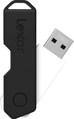 Lexar 256GB JumpDrive TwistTurn2 2.0 USB Flash Drive, Black #LJDTT2-256ABNABK