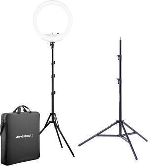 Westcott 18" Bi-Color LED Ring Light Kit w/Batteries & Stand,w/Extra Light Stand