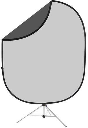 Savage 6x7' Reversible Collapsible Backdrop with 8' Stand, Dark/Light Gray