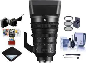 Sony E PZ 18-110mm F4.0 G OSS E-Mount Lens - Bundle With 95mm Filter Kit, Flex Lens Shade, Cleaning Kit, Lens Wrap (19x19), Lenscap Leash II, Mac Software Package