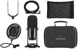 Thronmax MDrill One Pro Microphone Studio Kit, Jet Black